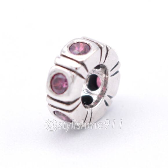 Authentic PANDORA Trinity Pink CZ Spacer - 790368PCZ - Picture 6 of 11